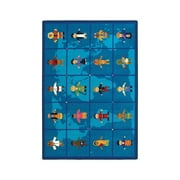 Joy Carpets 1546D Reach Across the World 7 ft.8 in. x 10 ft.9 in. WearOn Nylon Machine Tufted- Cut Pile Educational Rug